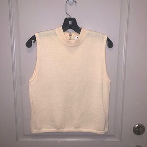 St. John Women’s Butter Yellow Knit Tank Top Size 6